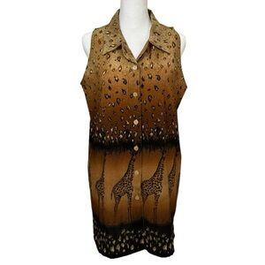 Vintage 90s Button Safari Collared Shirt